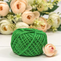 Бечёвка из льна 1,5мм*50м двухслойная Зелёный 1/12 1/120