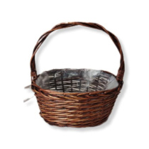 Корзина плетеная (ива): 30x24xH15xHH33  B24x16, 1 шт., коричневый