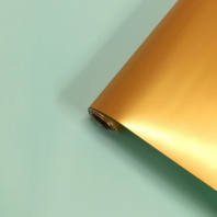 Пленка матовая двухсторонняя золото/тиффани 48см*10м±5% 65мкм