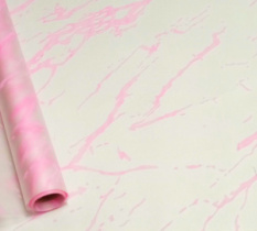 Пленка матовая с рисунком 50 мкр "Мрамор" розовый 60см*10 ярд ± 5%