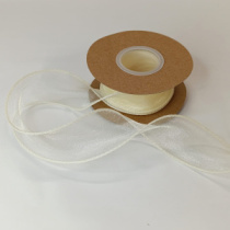 Лента органза однотонная 4 см 10 ярд кремовый