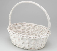Корзина плетеная (ива): 43*34*16, 1 шт., белый