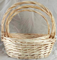 Набор корзин (ива): 46*38*H16*HH42, 41*33*H14*HH37, 36*28*H12*HH32, 3 шт., белый Набор корзин (ива): 46*38*H16*HH42, 41*33*H14*HH37, 36*28*H12*HH32, 3 шт., белый