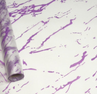 Пленка матовая с рисунком 50 мкр "Мрамор" фуксия 60см*10 ярд ± 5%