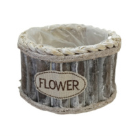 Кашпо деревянное 18H11 B18, 1 шт., выбеленный Кашпо деревянное 18H11 B18, 1 шт., выбеленный