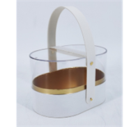 Коробка акриловая подарочная с ручкой, 19*13*12см, голубой