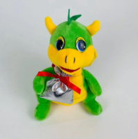 Мягкая игрушка "Дино с мешочком" 22 см 