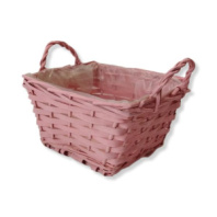 Корзина плетеная ива 21х21хH12/B16/16 см красный