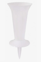 Ваза для цветов п/срезку 190/410(с колышком) Белый М3048