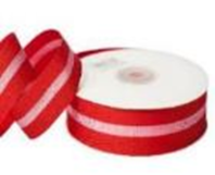 Лента хлопковая "Полоса", 25mmx25yards, цв. красный с розовым Лента хлопковая "Полоса", 25mmx25yards, цв. красный с розовым