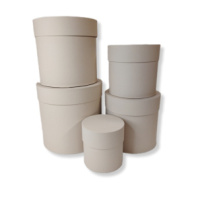 Коробки круглые набор из 5-ти (10*10/13*13/15*15/16*16/18*18) .кофе с молоком