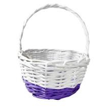 Корзина плетеная (ива) 24х24х13х28CM, цв. сиреневый