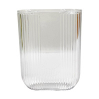 Акриловая ваза для цветов, плоская, ширина 12,5cm, высота 16cm, цв. Прозрачный