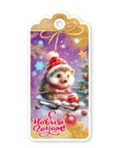 Бирка для подарка "С Новым годом!" 9201634 (20 шт)