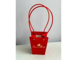 Пакет подарочный "Мастхэв Flower Life" прямоугольный 13,5х9,5х15см красный