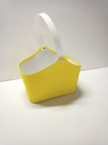 Коробка сумка Овал с 1 ручкой желтый