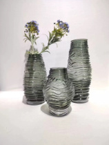 Ваза стеклянная 12*12*19 см, серый 