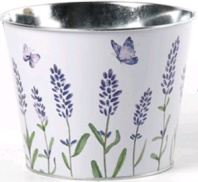 Декоративное кашпо "Лавандовые поля" D17,5XH13,5CM/B13,3, металл Декоративное кашпо "Лавандовые поля" D17,5XH13,5CM/B13,3, металл