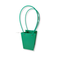 Пакет под цветы 13*9,5*15см Конус Тиффани с пластиковой ручкой