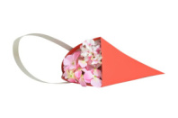 Конус треугольный с одной ручкой 300*200*90 .красный