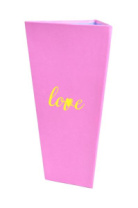 Треугольник высокий 330*140*60 с золот. тиснением "love" малиновый