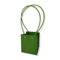 Пакет под цветы 11,5*10,5*13см Квадрат Оливковый с пластиковой ручкой Пакет под цветы 11,5*10,5*13см Квадрат Оливковый с пластиковой ручкой