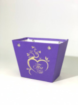 Трапеция усеченная 120*110*70 с золот. тиснением "Ты в моем сердце" фиолетовый