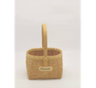 Корзина плетеная из бересты (секвойя), 19*14.5*13/28cm натуральный