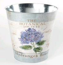 Декоративное кашпо "Цветок гортензии" D28XH28CM/B19.5 голубой, металл