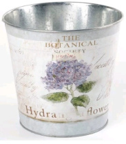 Декоративное кашпо "Цветок гортензии голубой" D18,5XH15,5CM/B13,3, металл Декоративное кашпо "Цветок гортензии голубой" D18,5XH15,5CM/B13,3, металл