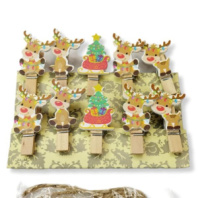 Набор декоративных прищепок "Олени" (10шт) SF-6137 Набор декоративных прищепок "Олени" (10шт) SF-6137