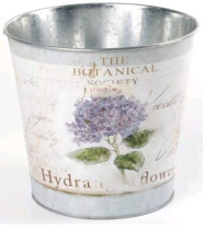 Декоративное кашпо "Цветок гортензии голубой" D18,5XH15,5CM/B13,3, металл