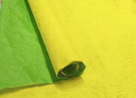 Бумага Эколюкс двухцветная жёлтый/зеленый 70см * 5 ярдов ± 5%