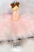 Изделие декоративное на подставке Девочка 6х6х17 см розовый Изделие декоративное на подставке Девочка 6х6х17 см розовый