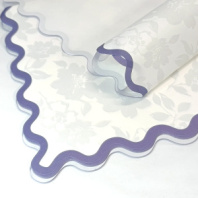 Упаковочная бумага "Волнистый кант", 58см х 58см, 10 листов/упак., сиреневый Упаковочная бумага "Волнистый кант", 58см х 58см, 10 листов/упак., сиреневый