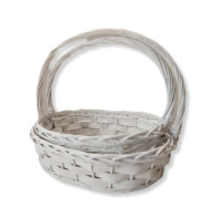 Набор корзин плетеных (ива): 41x36xH12xHH36  B36x27, 36x33xH12xHH32  B32x24, 2 шт.,белый