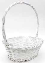 Корзина плетеная (ива) D34*28 H12 HH37 b25*19, 1 шт., белый Корзина плетеная (ива) D34*28 H12 HH37 b25*19, 1 шт., белый