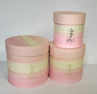 Коробки круглые Набор из 3х (13,5*13,5/16*16/18*18) Радуга 6