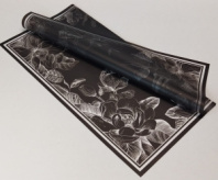 Матовая пленка "Магнолиевая фантазия" 60 мкр 57*57 см 20 листов черный Матовая пленка "Магнолиевая фантазия" 60 мкр 57*57 см 20 листов черный