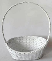 Корзина плетеная (ива) 38*25H10/16/49, 1 шт., белый Корзина плетеная (ива) 38*25H10/16/49, 1 шт., белый