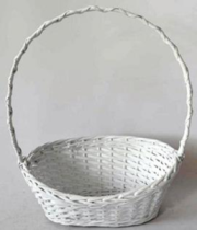 Корзина плетеная (ива) 38*25H10/16/49, 1 шт., белый