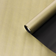 Матовая пленка двухсторонняя (Корейская) черный/золото  70см*8 ярд 40 мкр ± 5%