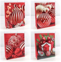 Пакет подарочный "Новый год" ( микс) 26*32*10