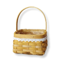 Корзина из бересты (секвойя) 15х15х8.5/19 В13,5х13,5 см натуральный