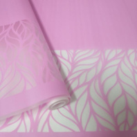 Пленка матовая с рисунком 40мкр "Листья тонировка" розовая 70см*10метров ± 5%