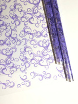 Пленка Завитки сиреневый  70см*10ярд ± 5%