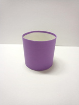 Коробка круглая без крышек 13,5*13,5 .светлая фиолет