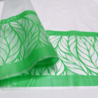 Пленка матовая с рисунком 50 мкр "Листья" зеленая 60см*10 ярд ± 5%