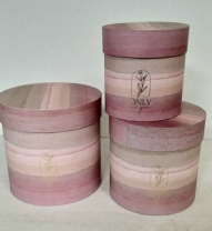 Коробки круглые Набор из 3х (13,5*13,5/16*16/18*18) Радуга 2