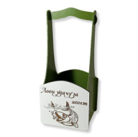 Декоративный ящик квадратный с высокой ручкой 140*125*h300 "Лови удачу за хвост" хаки Декоративный ящик квадратный с высокой ручкой 140*125*h300 "Лови удачу за хвост" хаки